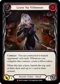 Leave No Witnesses - Dynasty - Flesh and Blood TCG card