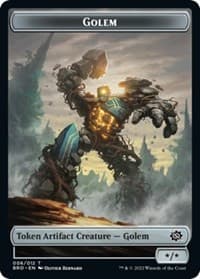 Golem Token - The Brothers' War - Magic: The Gathering card