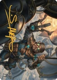 Powerstone Engineer Art Card (Gold-Stamped Signature) - Art Series: The Brothers' War - Magic: The Gathering card