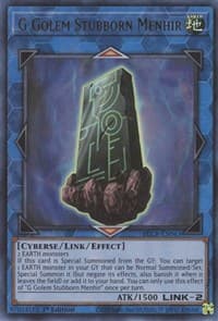 G Golem Stubborn Menhir - Battles of Legend: Crystal Revenge - YuGiOh card