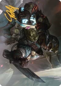 Retrieval Agent Art Card (Gold-Stamped Signature) - Art Series: The Brothers' War - Magic: The Gathering card