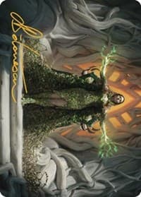 Titania, Voice of Gaea Art Card (Gold-Stamped Signature) - Art Series: The Brothers' War - Magic: The Gathering card