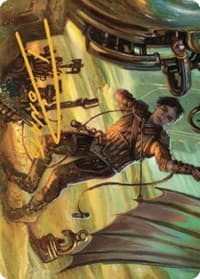 Mishra, Excavation Prodigy Art Card (Gold-Stamped Signature) - Art Series: The Brothers' War - Magic: The Gathering card