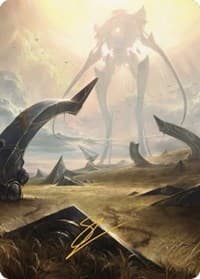 Plains (47) Art Card (Gold-Stamped Signature) - Art Series: The Brothers' War - Magic: The Gathering card