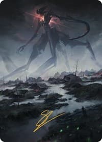 Swamp (50) Art Card (Gold-Stamped Signature) - Art Series: The Brothers' War - Magic: The Gathering card
