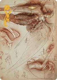 Platinum Angel Art Card (Gold-Stamped Signature) - Art Series: The Brothers' War - Magic: The Gathering card