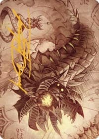 Wurmcoil Engine Art Card (Gold-Stamped Signature) - Art Series: The Brothers' War - Magic: The Gathering card