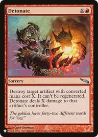 Detonate - The List Reprints - Magic: The Gathering card