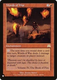 Words of War - The List Reprints - Magic: The Gathering card