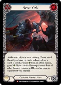 Never Yield - Dynasty - Flesh and Blood TCG card