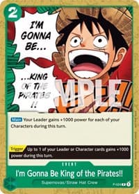 I'm Gonna Be King of the Pirates!! - One Piece Promotion Cards - One Piece Card Game card