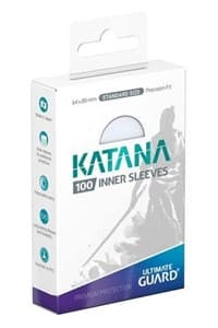 Katana 2018 Standard Size Inner Sleeves - Clear (100-Pack) - Ultimate Guard Card Sleeves - Card Sleeves card