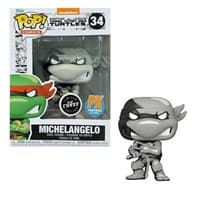 E&L's TMNT: Michelangelo (Black and White) - Pop! Vinyl - Funko card