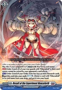 Result of the Experiment Henceforth (139) - D Promo Cards - Cardfight Vanguard card