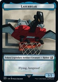 Laserbeak Token - Universes Beyond: Transformers - Magic: The Gathering card