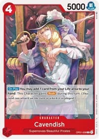Cavendish - Romance Dawn - One Piece Card Game card