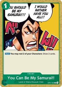 You Can Be My Samurai!! - Romance Dawn - One Piece Card Game card