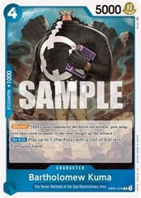 Bartholomew Kuma - Romance Dawn - One Piece Card Game card