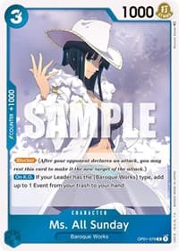 Ms. All Sunday - Romance Dawn - One Piece Card Game card