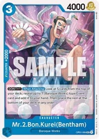 Mr.2.Bon.Kurei (Bentham) - Romance Dawn - One Piece Card Game card