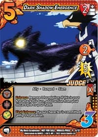 Dark Shadow Emergence (Plus Ultra Pack 3 Judge) - UniVersus: My Hero Academia Promo Cards - UniVersus card