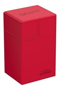 Flip`n`Tray XenoSkin Monocolor - Red (Holds 80+) - Ultimate Guard Deck Boxes - Deck Boxes card