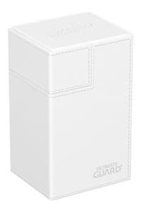 Flip`n`Tray XenoSkin Monocolor - White (Holds 80+) - Ultimate Guard Deck Boxes - Deck Boxes card