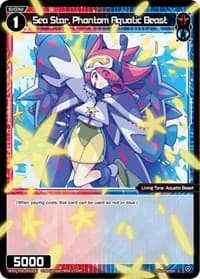 Sea Star, Phantom Aquatic Beast - Welcome Back Diva -selector- - WIXOSS card