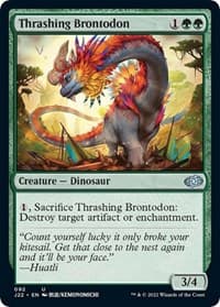 Thrashing Brontodon - Jumpstart 2022 - Magic: The Gathering card