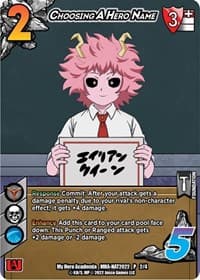 Choosing A Hero Name (Pro Hero Nationals 2022) - UniVersus: My Hero Academia Promo Cards - UniVersus card