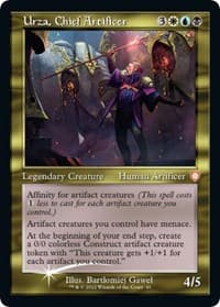 Urza, Chief Artificer (Display Commander) - Thick Stock - Commander: The Brothers' War - Magic: The Gathering card