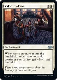 Valor in Akros - Jumpstart 2022 - Magic: The Gathering card