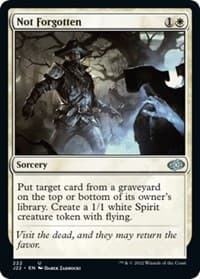 Not Forgotten - Jumpstart 2022 - Magic: The Gathering card