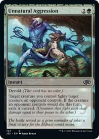 Unnatural Aggression - Jumpstart 2022 - Magic: The Gathering card