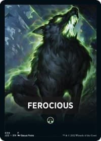 Ferocious Theme Card - Jumpstart 2022 - Magic: The Gathering card