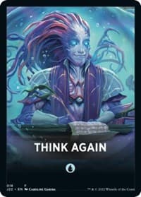Think Again Theme Card - Jumpstart 2022 - Magic: The Gathering card