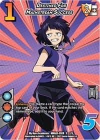 Destined for Mainstream Success (Heroes Clash Extra Credit Series) - UniVersus: My Hero Academia Promo Cards - UniVersus card