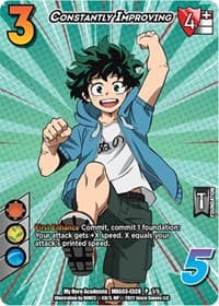 Constantly Improving (Heroes Clash Extra Credit Series) - UniVersus: My Hero Academia Promo Cards - UniVersus card