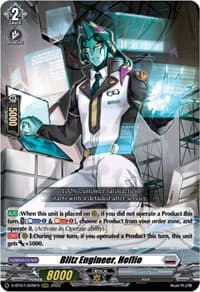 Blitz Engineer, Hoflio - D-BT07: Raging Flames Against Emerald Storm - Cardfight Vanguard card