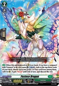 Festoso Dragon - D-BT07: Raging Flames Against Emerald Storm - Cardfight Vanguard card