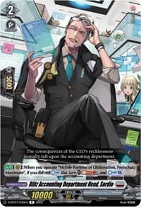 Blitz Accounting Department Head, Sordio - D-BT07: Raging Flames Against Emerald Storm - Cardfight Vanguard card
