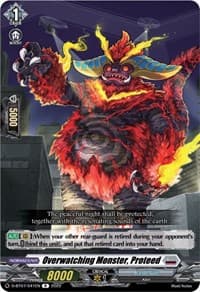Overwatching Monster, Proteed - D-BT07: Raging Flames Against Emerald Storm - Cardfight Vanguard card