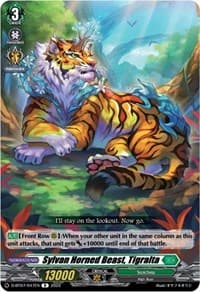 Sylvan Horned Beast, Tigralta - D-BT07: Raging Flames Against Emerald Storm - Cardfight Vanguard card
