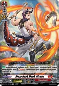 Blaze Hook Monk, Nissha - D-BT07: Raging Flames Against Emerald Storm - Cardfight Vanguard card