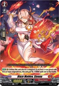 Blaze Maiden, Sienna - D-BT07: Raging Flames Against Emerald Storm - Cardfight Vanguard card