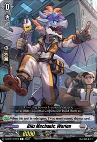 Blitz Mechanic, Warton - D-BT07: Raging Flames Against Emerald Storm - Cardfight Vanguard card