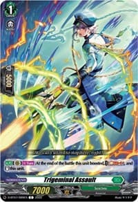 Trigeminal Assault - D-BT07: Raging Flames Against Emerald Storm - Cardfight Vanguard card