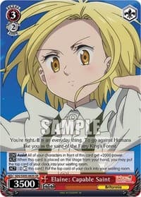 Elaine: Capable Saint (SR) - The Seven Deadly Sins: Revival of The Commandments - Weiss Schwarz card