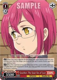 Gowther: The Goat Sin of Lust - The Seven Deadly Sins: Revival of The Commandments - Weiss Schwarz card