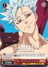 Ban: The Fox Sin of Greed - The Seven Deadly Sins: Revival of The Commandments - Weiss Schwarz card
